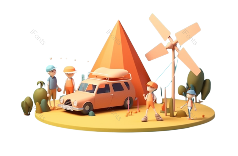 卡通图片,儿童元素,幸福PNG,女人免抠素材